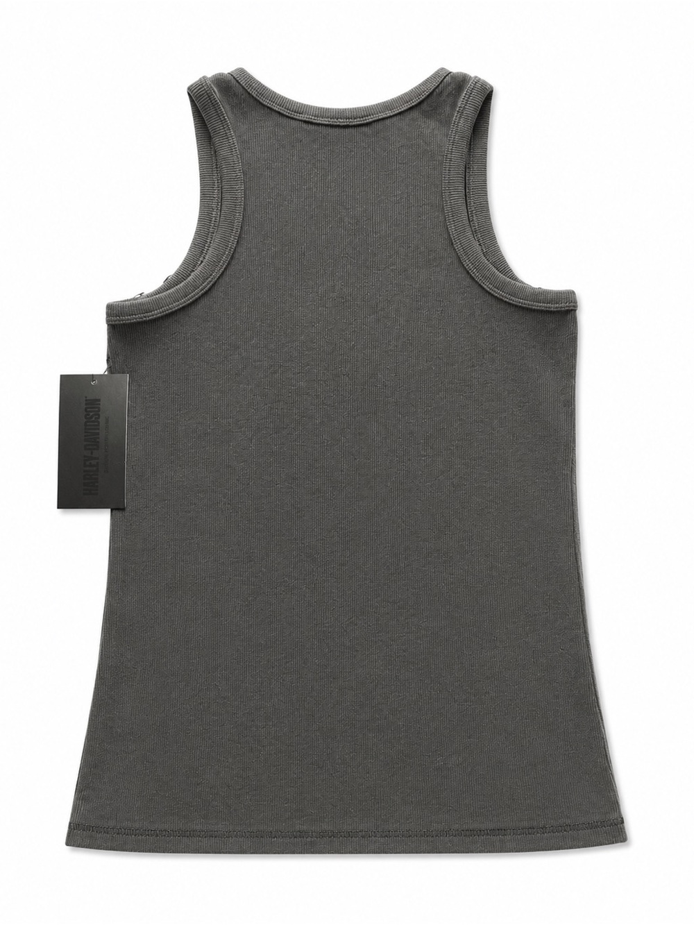 Harley-Davidson Charcoal Black Logo Tank with Rose Graphic NWT - Picture 3 of 3